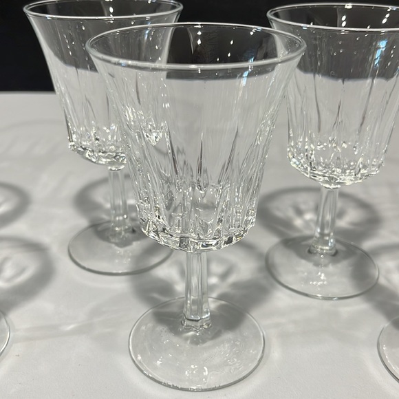Vintage Arcoroc France crystal wine cordial glasses regency star 5.25” - Picture 4 of 16